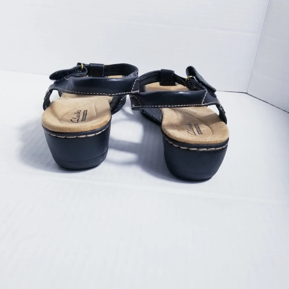 CLARK WOMEN'S DARK BROWN VELCRO SANDALS SIZE 7